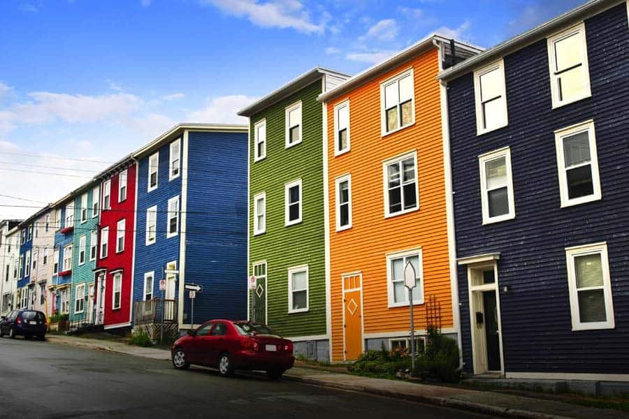rows of colorful houses